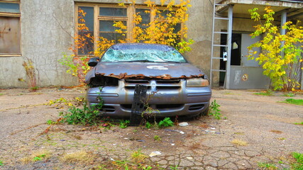 Broken Car in Belarus, Minsk 
