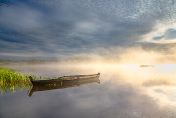 boat on the lake