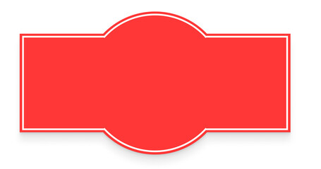 red frame title template transparency frame and realistic shadow