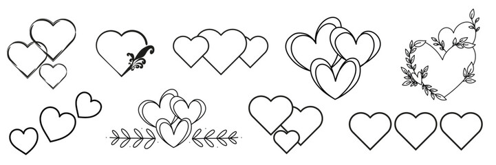 Herz Set, Vektor