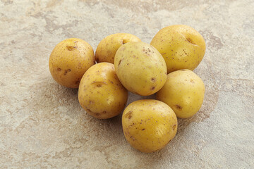 Raw small organic baby potato