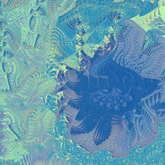 Ocean swirls in shades of blue and green textured background illustration