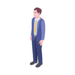 Isometric Man Illustration