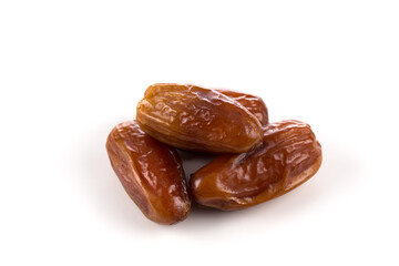 Date fruit close up isolated on white background