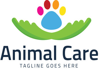 Animal Care Gradient Logo Template