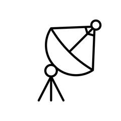 Antena  satelitarna - ikona  wektorowa © KR Studio