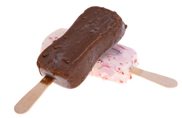 Ice cream on a stick isolated