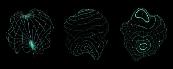 Vector futuristic sphere of particles and lines. Network connection big data. Abstract technology background.