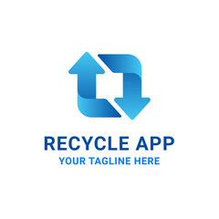 Recycle Transfer Exchange Swap Arrow Vector Abstract Illustration Logo Icon Design Template Element 