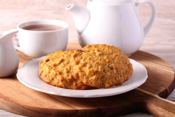 Muesli cookies served