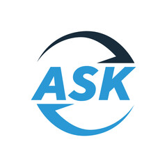 ASK logo design. Template logo design ASK