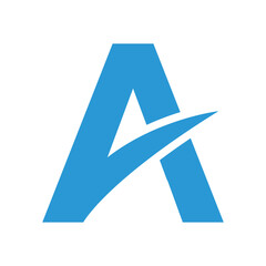 Letter A logo design. A logo template