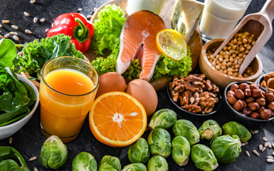 Food products recommended for osteoporosis and healthy bones