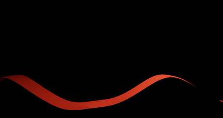 Render with red ribbon on black