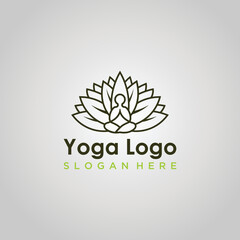 Yoga logo vector emblem