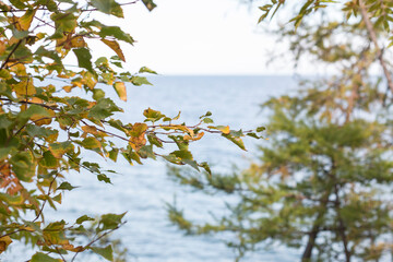 lake Baikal Siberia in autumn and summer