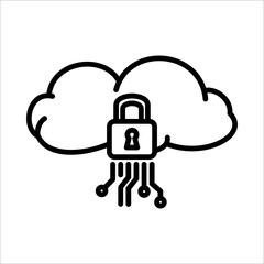 Cloud Server, Cloud Computing Icon Logo Design Vector Template Illustration Sign And Symbol Pixels Perfect
