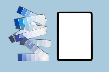Color samples palette design catalog.