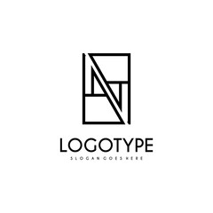 Modern initial AA logo letter simple and creative design concept
