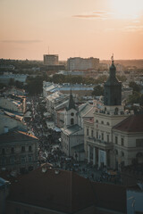 Sunset over Lublin, Poland