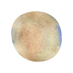 Fototapeta na wymiar Watercolor abstract circle in blue yellow colors for background, textile, designs