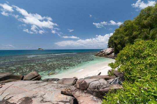 Beach On Ile Moyenne, Seychelles