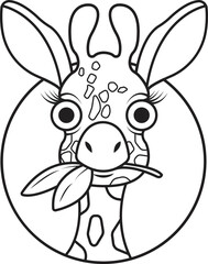 Vector Illustration of Cute Giraffe