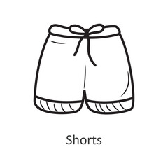 Shorts Vector outline Icon Design illustration. Travel Symbol on White background EPS 10 File