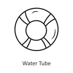 Water tube Vector outline Icon Design illustration. Travel Symbol on White background EPS 10 File
