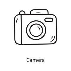 Camera Vector outline Icon Design illustration. Travel Symbol on White background EPS 10 File