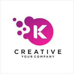 Letter K logo icon design template elements vector