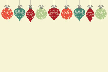 Colourful hand drawn ornaments. Christmas background. Vector illustration