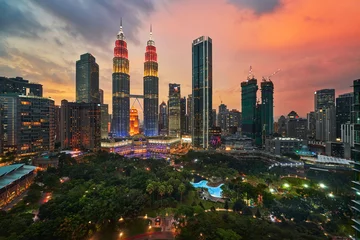 Crédence de cuisine en verre imprimé Kuala Lumpur Coeurs de Kuala Lumpur, Malaisie