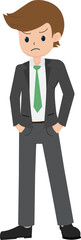 Salary Man Business Isolated Person People Cartoon Character Flat illustration Png #104