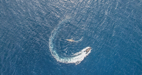 a yemen skiff during an interdiction operation by the navy in the red sea during an anti piracy operation