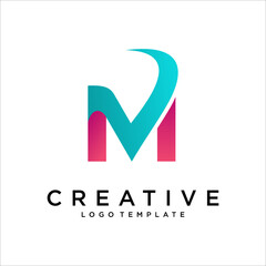 Letter M Logo Design Template Vector Element