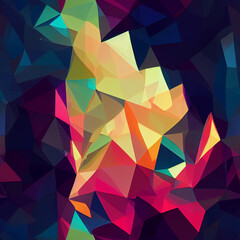 Obraz premium Seamless abstract colorful background with low poly triangles