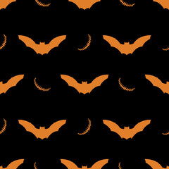 A bat on a dark background. Kelelawar.  cave bloodsuck mouse. Halloween Simbol. Vector Pattern 