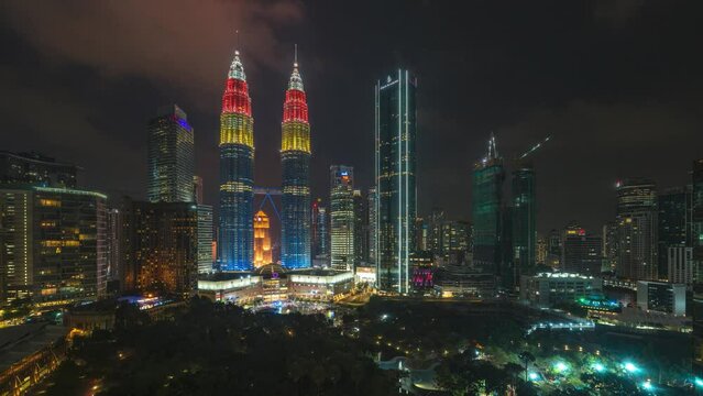 Time Lapse 4K: Day to Night in Kuala Lumpur, Malaysia
