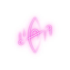 canoe neon icon