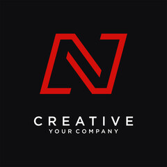 Letter N logo icon design vector template elements