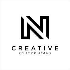 Letter N logo icon design vector template elements