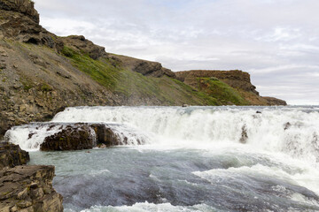 the Gulfoss waterfall in  Haukadalur, Iceland
