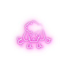 head of a sheep neon icon