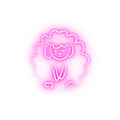 sheep neon icon
