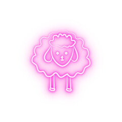 sheep neon icon