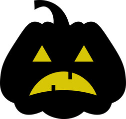 Halloween pumpkin design illustration isolated on transparent background 