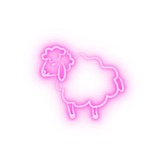 sheep neon icon