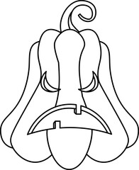 
Halloween pumpkin vector design illustration isolated on white background 

Halloween pumpkin design illustration isolated on transparent background 