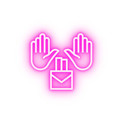 Obraz premium Quit smoking no smoking neon icon